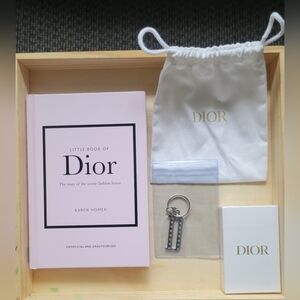 DIOR Luxury Bundle!  Book, Dustbag, Keychain/Bagcharm, Playing Cards